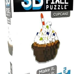 New Sealed Bepuzzled 3D Pixel Puzzle Cupcake #31233